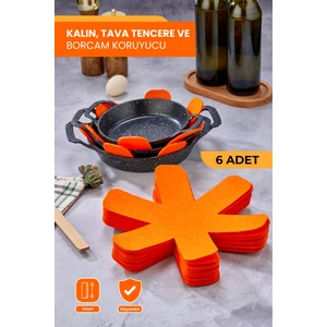 Self Power Kalın Tencere,tava & Borcam Koruyucu Çizdirmez Elyaf Keçe 6'lı Set 30X30 cm Tava Çizdirmez