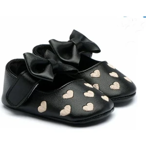 Hira Kids Collection Kız Çocuk Kalp Nakışlı Patik Ayakkabı