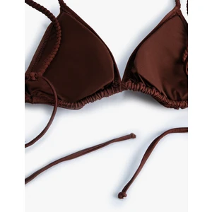 Parlak Üçgen Ipli Bikini Üstü