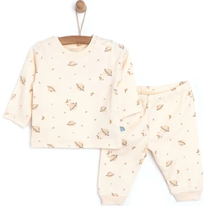 Pambuliq Organik Uzun Kol Pijama Takımı Erkek Bebek