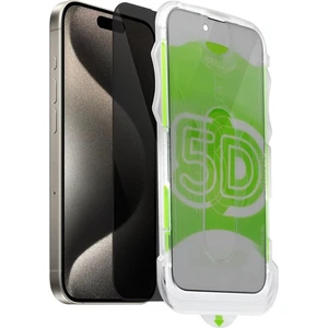 Apple iPhone 12 Pro Uyumlu Kolay Uygulama Aparatlı Siyah Çerçeveli Tam Kapatan Hayalet Cam Ekran Koruyucu