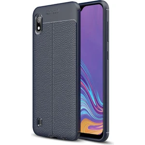 Techno Guru Samsung Galaxy A10 Deri Desenli Yüksek Koruma Sağlayan Niss Premium Silikon Kılıf