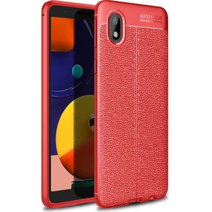 Techno Guru Samsung Galaxy A01 Core Deri Desenli Yüksek Koruma Sağlayan Niss Premium Silikon Kılıf