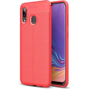 Techno Guru Samsung Galaxy A30 Deri Desenli Yüksek Koruma Sağlayan Niss Premium Silikon Kılıf