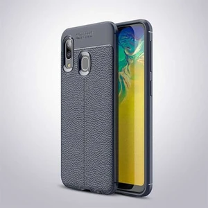 Techno Guru Samsung Galaxy A20 Deri Desenli Yüksek Koruma Sağlayan Niss Premium Silikon Kılıf