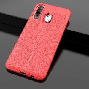 Techno Guru Samsung Galaxy A20S Deri Desenli Yüksek Koruma Sağlayan Niss Premium Silikon Kılıf