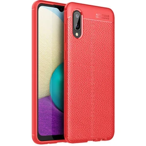 Techno Guru Samsung Galaxy A02 Deri Desenli Yüksek Koruma Sağlayan Niss Premium Silikon Kılıf