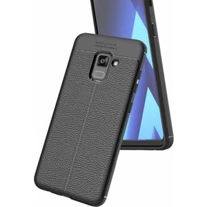 Techno Guru Samsung Galaxy A8 Plus 2018 Deri Desenli Yüksek Koruma Sağlayan Niss Premium Silikon Kılıf