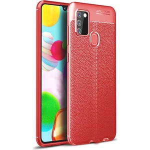 Techno Guru Samsung Galaxy A21S Deri Desenli Yüksek Koruma Sağlayan Niss Premium Silikon Kılıf