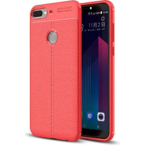 Techno Guru Htc Desire 12 Plus Deri Desenli Yüksek Koruma Sağlayan Niss Premium Silikon Kılıf