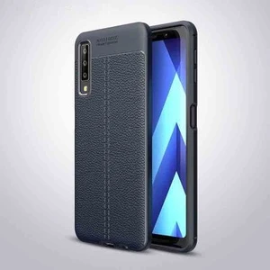 Techno Guru Samsung Galaxy A7 2018 Deri Desenli Yüksek Koruma Sağlayan Niss Premium Silikon Kılıf