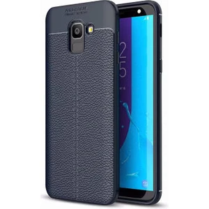 Techno Guru Samsung Galaxy J6 Deri Desenli Yüksek Koruma Sağlayan Niss Premium Silikon Kılıf