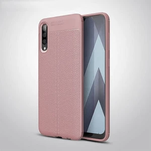 Techno Guru Samsung Galaxy A70 Deri Desenli Yüksek Koruma Sağlayan Niss Premium Silikon Kılıf