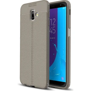 Techno Guru Samsung Galaxy J6 Plus Deri Desenli Yüksek Koruma Sağlayan Niss Premium Silikon Kılıf