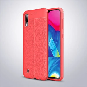 Techno Guru Samsung Galaxy M10 Deri Desenli Yüksek Koruma Sağlayan Niss Premium Silikon Kılıf