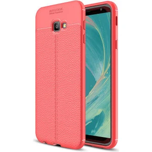 Techno Guru Samsung Galaxy J4 Plus Deri Desenli Yüksek Koruma Sağlayan Niss Premium Silikon Kılıf