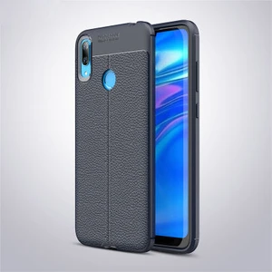 Techno Guru Huawei Y7 Prime 2019 Deri Desenli Yüksek Koruma Sağlayan Niss Premium Silikon Kılıf