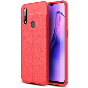 Techno Guru Oppo A31 Deri Desenli Yüksek Koruma Sağlayan Niss Premium Silikon Kılıf