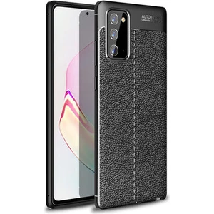 Techno Guru Samsung Galaxy Note 20 Deri Desenli Yüksek Koruma Sağlayan Niss Premium Silikon Kılıf