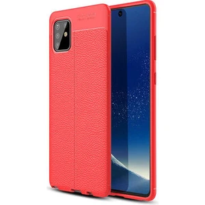 Techno Guru Samsung Galaxy Note 10 Lite Deri Desenli Yüksek Koruma Sağlayan Niss Premium Silikon Kılıf