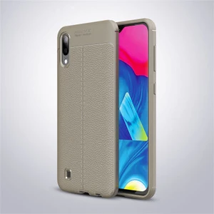 Techno Guru Samsung Galaxy M10 Deri Desenli Yüksek Koruma Sağlayan Niss Premium Silikon Kılıf