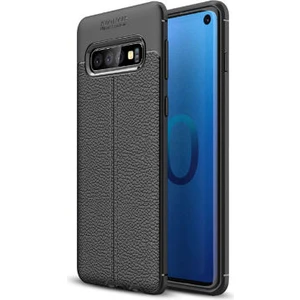 Techno Guru Samsung Galaxy S10 Plus Deri Desenli Yüksek Koruma Sağlayan Niss Premium Silikon Kılıf