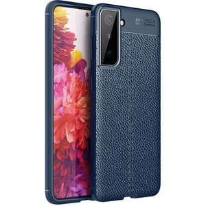 Techno Guru Samsung Galaxy S21 Plus Deri Desenli Yüksek Koruma Sağlayan Niss Premium Silikon Kılıf