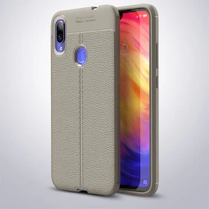 Redmi Note 7 Kılıf Deri Desenli ve Esnek Yapılı Sağlam Derry Silikon Kılıf