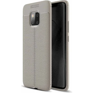 Huawei Mate 20 Pro Kılıf Deri Desenli ve Esnek Yapılı Sağlam Derry Silikon Kılıf