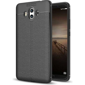 Huawei Mate 10 Kılıf Deri Desenli ve Esnek Yapılı Sağlam Derry Silikon Kılıf