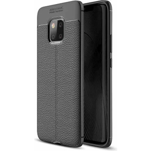 Techno Guru Huawei Mate 20 Pro Deri Desenli Yüksek Koruma Sağlayan Niss Premium Silikon Kılıf
