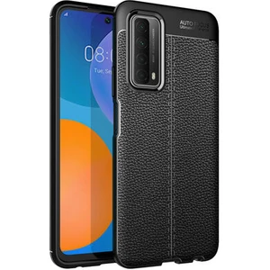 Techno Guru Huawei P Smart 2021 Deri Desenli Yüksek Koruma Sağlayan Niss Premium Silikon Kılıf