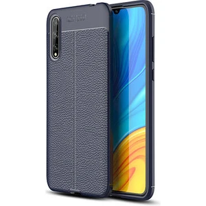 Techno Guru Huawei P Smart S Deri Desenli Yüksek Koruma Sağlayan Niss Premium Silikon Kılıf