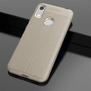 Techno Guru Honor 8A Deri Desenli Yüksek Koruma Sağlayan Niss Premium Silikon Kılıf