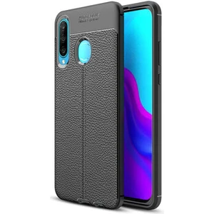 Techno Guru Huawei P30 Lite Deri Desenli Yüksek Koruma Sağlayan Niss Premium Silikon Kılıf