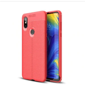 Techno Guru Xiaomi Mi Mix 3 Deri Desenli Yüksek Koruma Sağlayan Niss Premium Silikon Kılıf