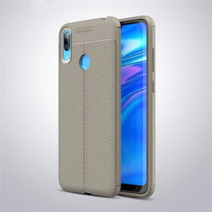 Techno Guru Huawei Y7 Prime 2019 Deri Desenli Yüksek Koruma Sağlayan Niss Premium Silikon Kılıf