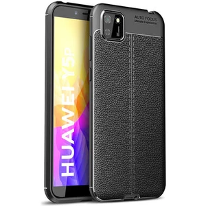 Techno Guru Huawei Y5P Deri Desenli Yüksek Koruma Sağlayan Niss Premium Silikon Kılıf
