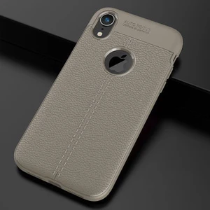 Techno Guru iPhone Xr Deri Desenli Yüksek Koruma Sağlayan Niss Premium Silikon Kılıf