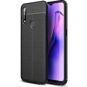 Techno Guru Oppo A31 Deri Desenli Yüksek Koruma Sağlayan Niss Premium Silikon Kılıf