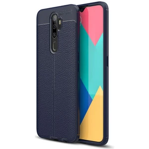 Techno Guru Oppo A5 2020 Deri Desenli Yüksek Koruma Sağlayan Niss Premium Silikon Kılıf