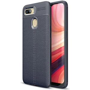 Techno Guru Oppo Ax7 Deri Desenli Yüksek Koruma Sağlayan Niss Premium Silikon Kılıf
