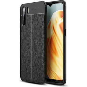 Techno Guru Oppo Reno 3 Deri Desenli Yüksek Koruma Sağlayan Niss Premium Silikon Kılıf