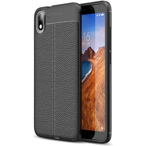 Techno Guru Redmi 7A Deri Desenli Yüksek Koruma Sağlayan Niss Premium Silikon Kılıf