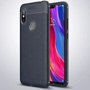 Techno Guru Redmi Note 6 Pro Deri Desenli Yüksek Koruma Sağlayan Niss Premium Silikon Kılıf