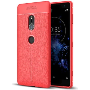 Techno Guru Sony Xperia Xz2 Deri Desenli Yüksek Koruma Sağlayan Niss Premium Silikon Kılıf