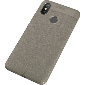 Techno Guru Xiaomi Mi Max 3 Deri Desenli Yüksek Koruma Sağlayan Niss Premium Silikon Kılıf