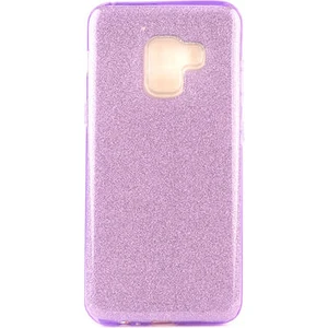 Techno Guru Samsung Galaxy A8 2018 Simli ve Parlak Şık Shining Premium Silikon Kılıf