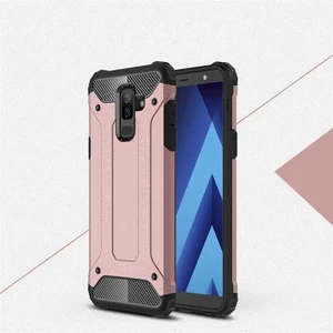 Techno Guru Samsung Galaxy A6 Plus 2018 Tam Koruma Sağlayan Çift Katmanlı Crash Premium Sert Silikon Kılıf