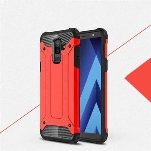 Techno Guru Samsung Galaxy A6 Plus 2018 Tam Koruma Sağlayan Çift Katmanlı Crash Premium Sert Silikon Kılıf